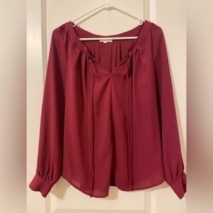 Pleione Red Top Blouse